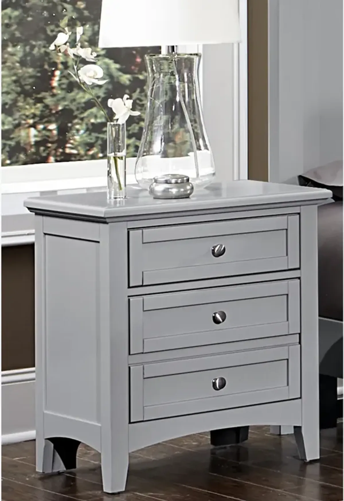 Bonanza Gray Nightstand