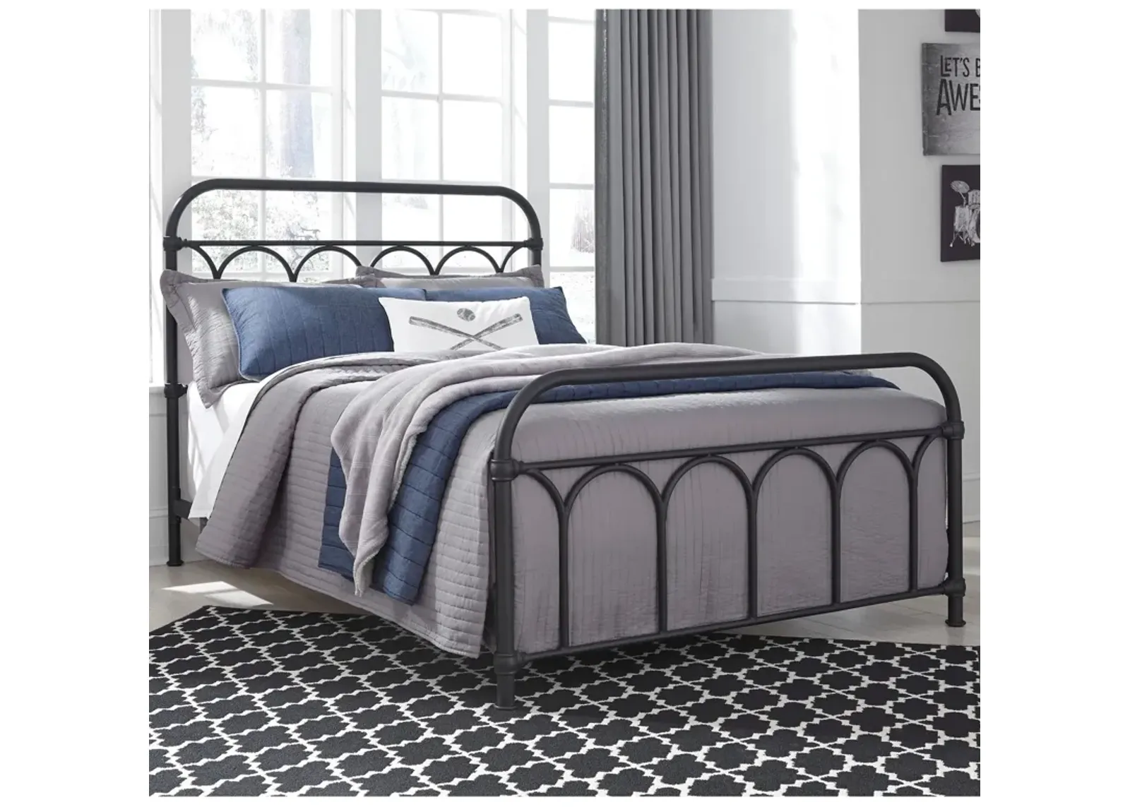 Nashburg Black Twin Bed