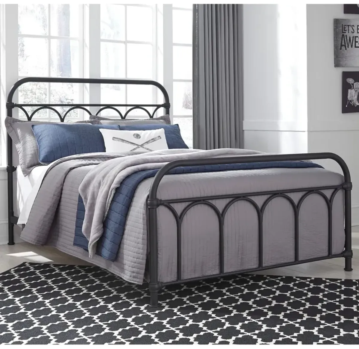 Nashburg Black Twin Bed