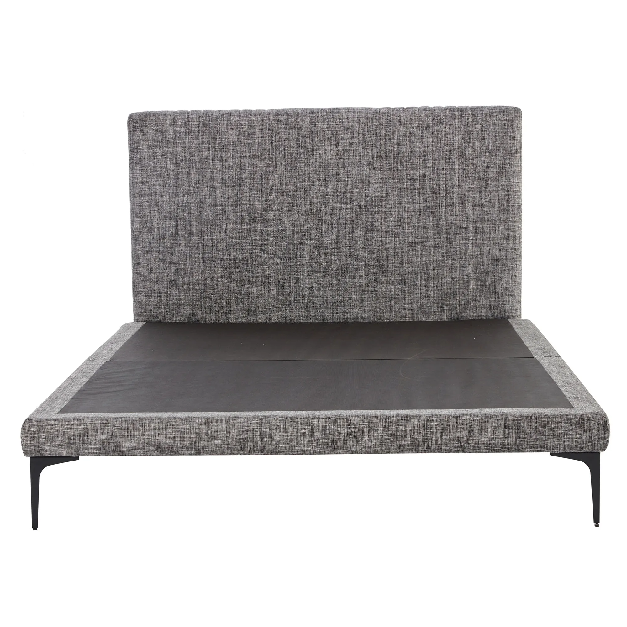 Sidney Grey Twin Upholstered Platform Bed