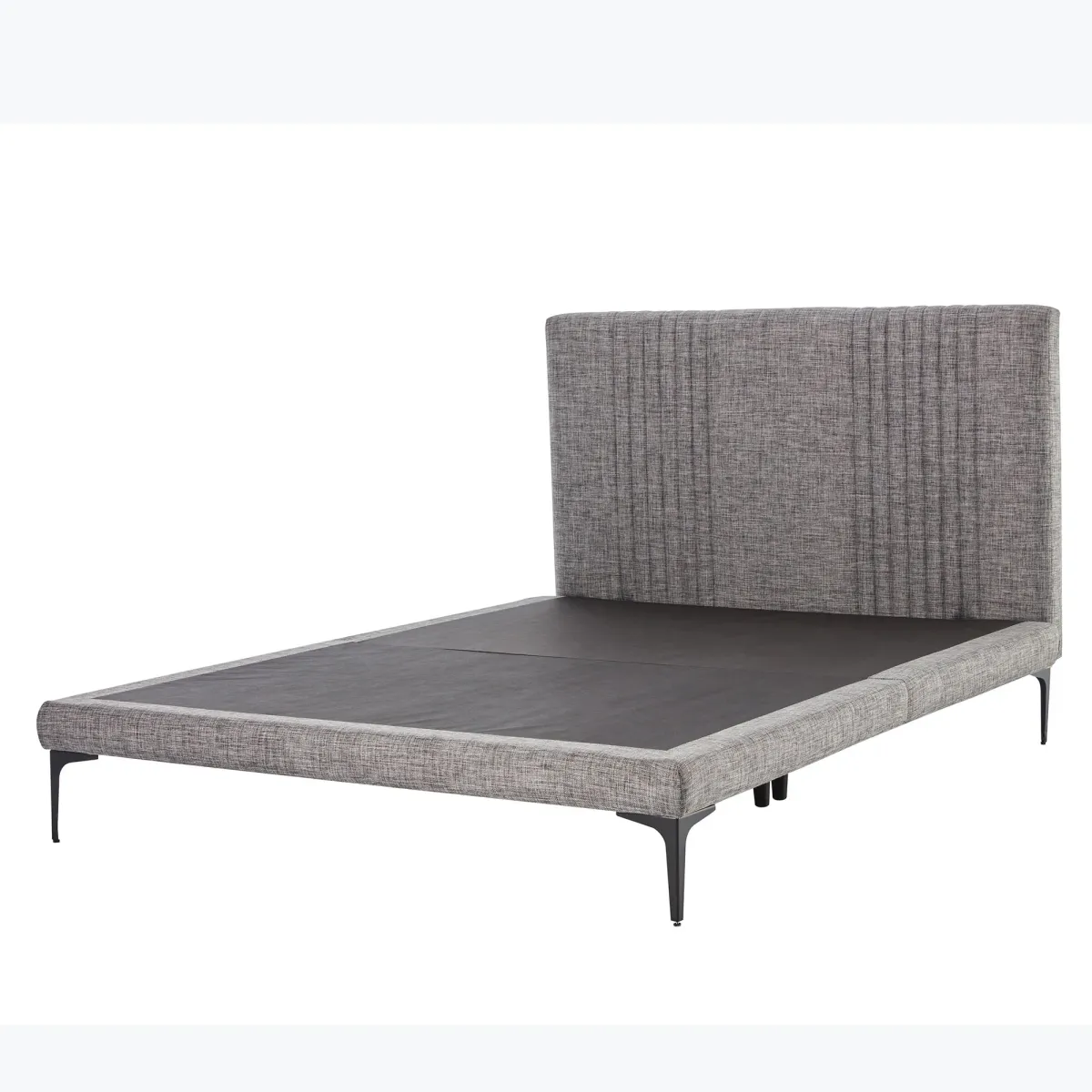 Sidney Grey Twin Upholstered Platform Bed