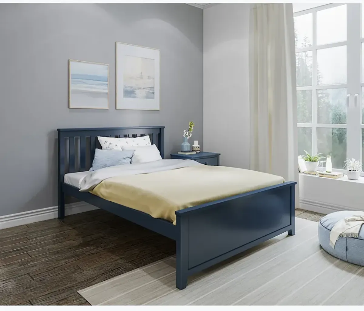 Maxtrix Cobalt Blue Full Panel Bed