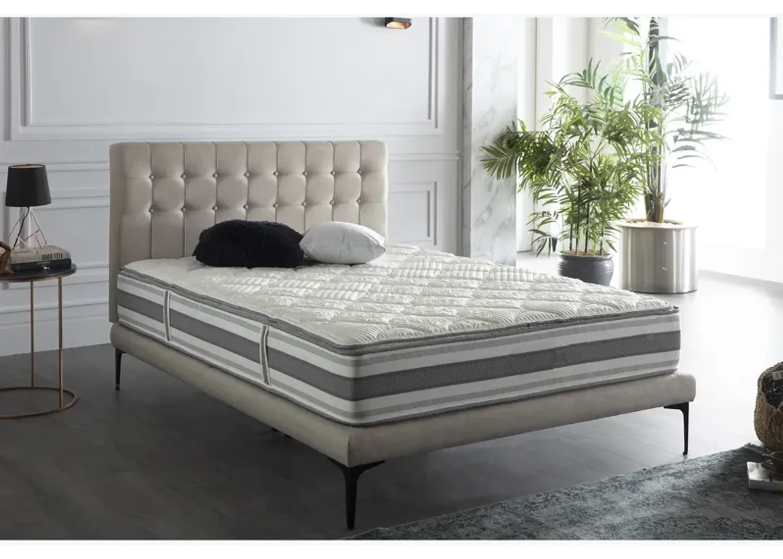 Stratton Cream Queen Bed