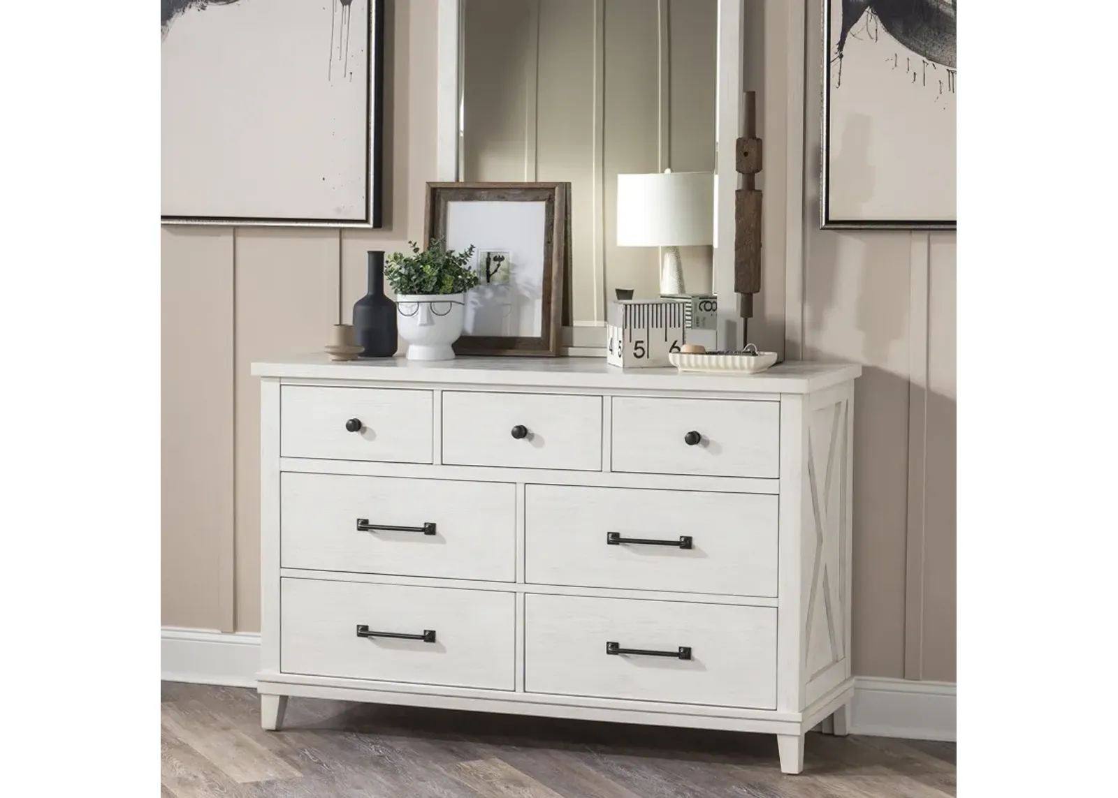 Flatiron White Youth Dresser