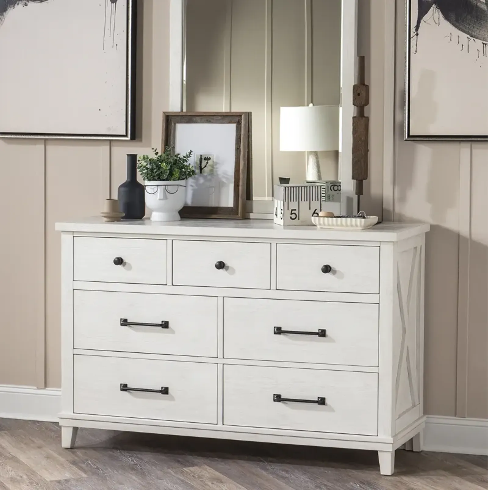 Flatiron White Youth Dresser