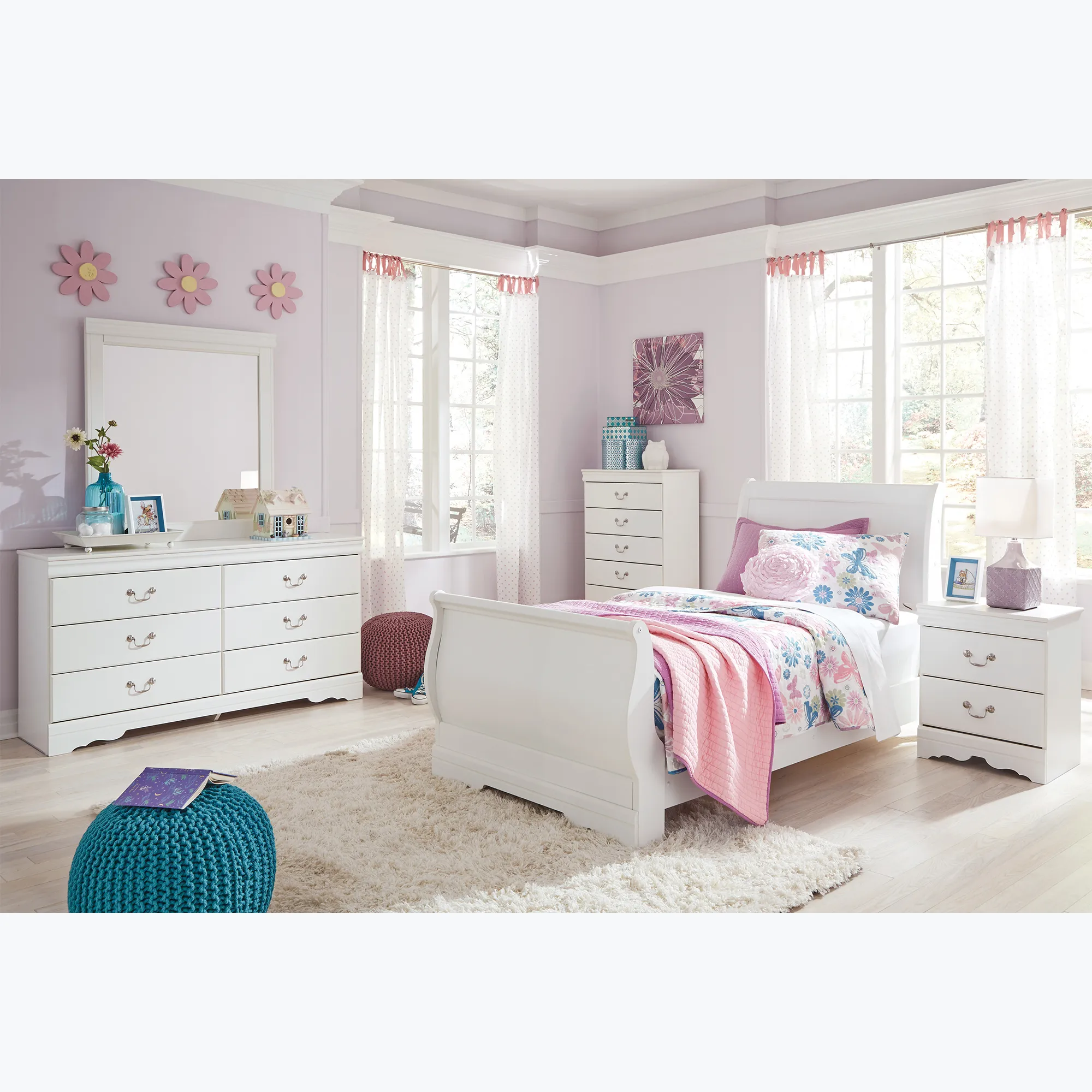 Anarasia White Youth Dresser