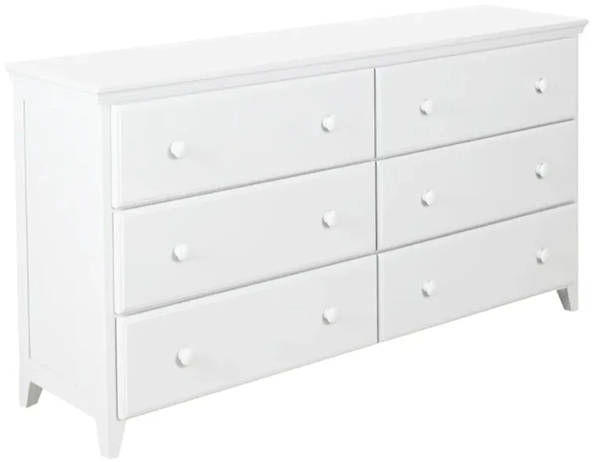 Snow Flake 6 Drawer Dresser