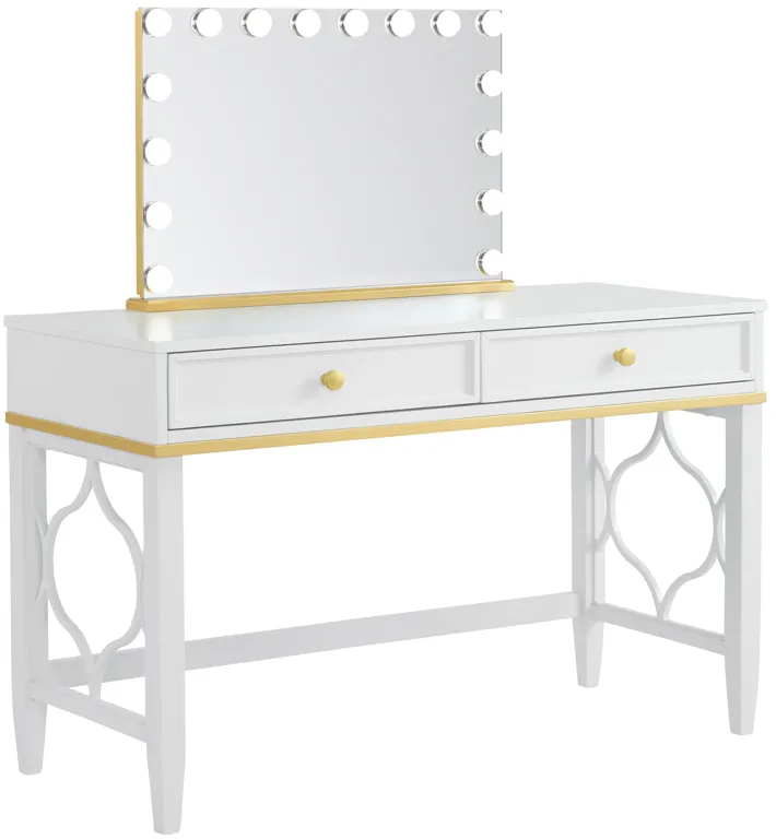 Emma White Youth Vanity, Stool and Mirror