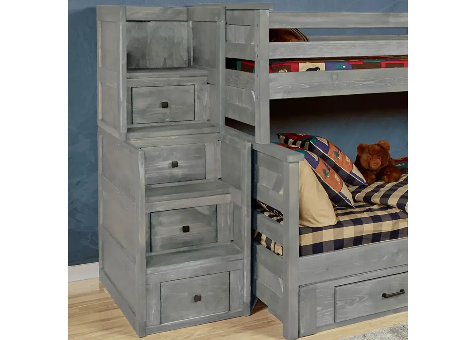 Urban Ranch Gray Youth Stairway Chest