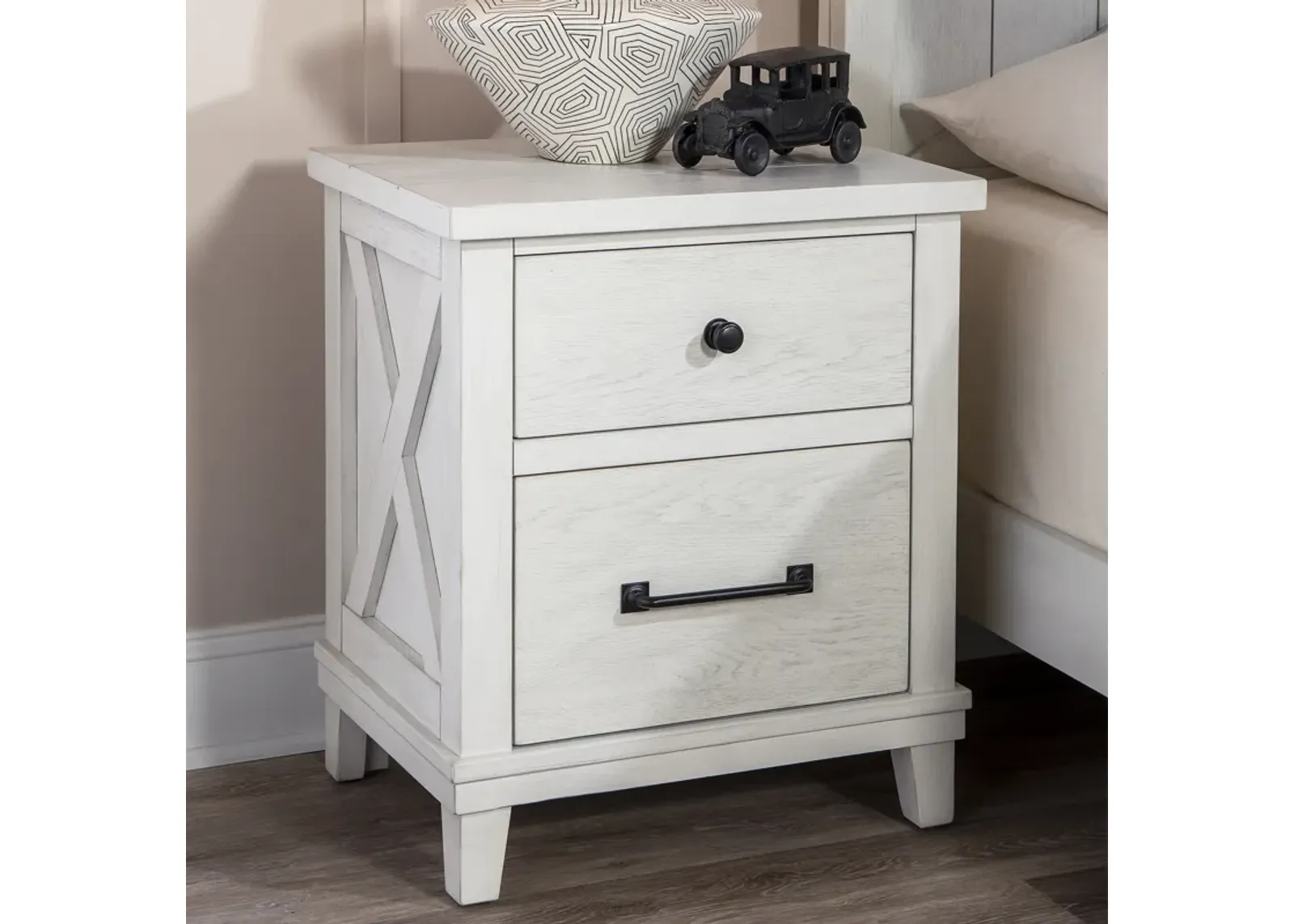 Flatiron White Youth Nightstand