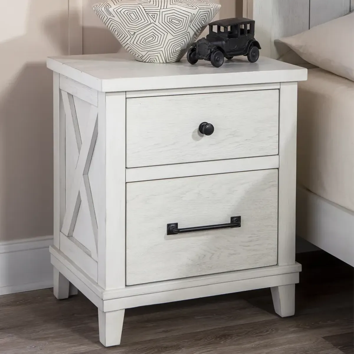 Flatiron White Youth Nightstand