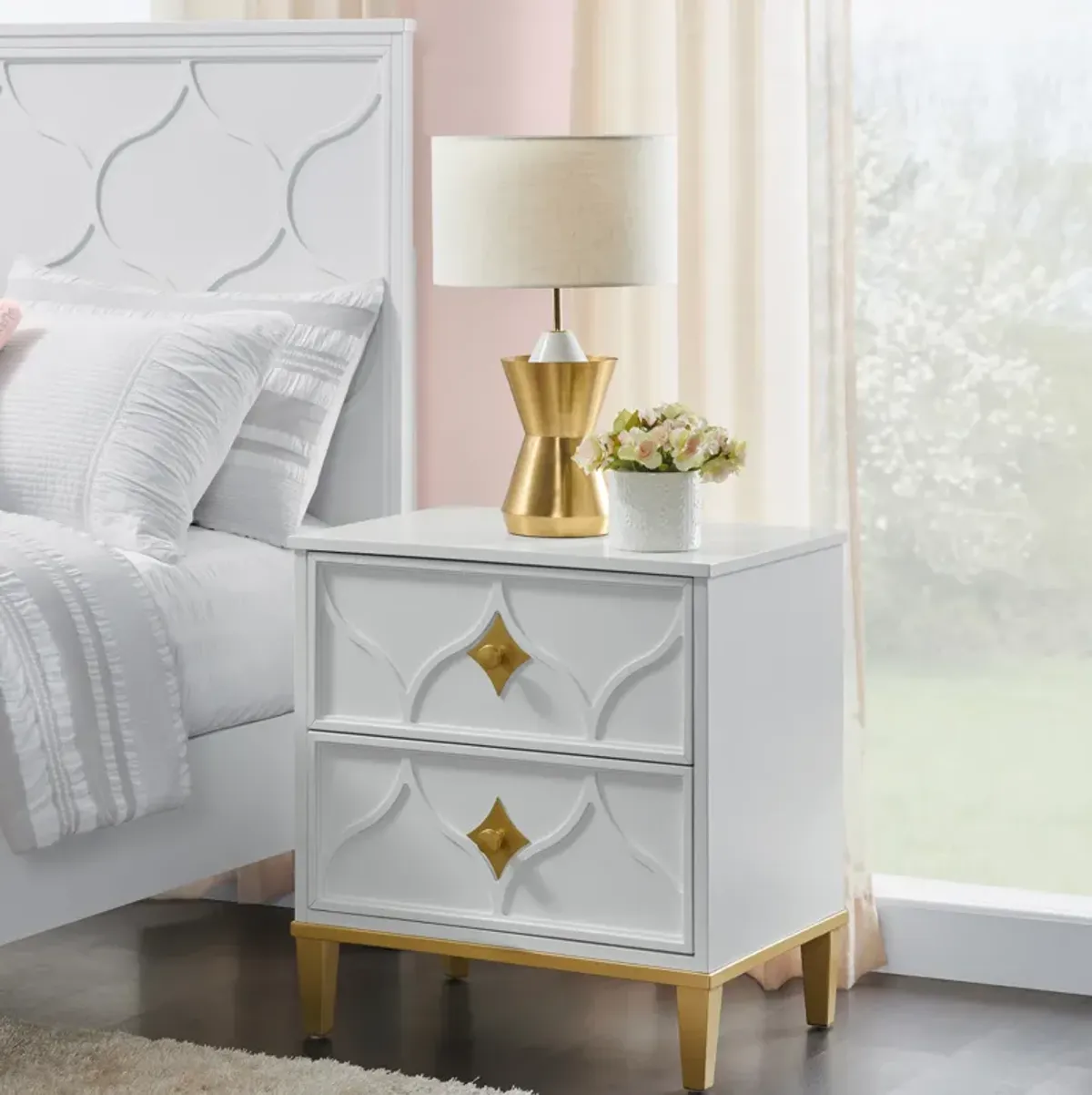 Emma White Youth Nightstand