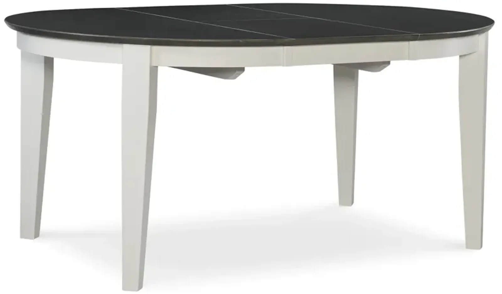 Cosmopolitan Heather Gray/White Oval Table