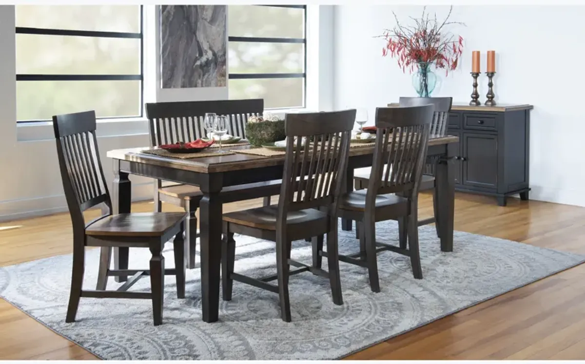 Vista Hickory/Coal Extension Dining Table