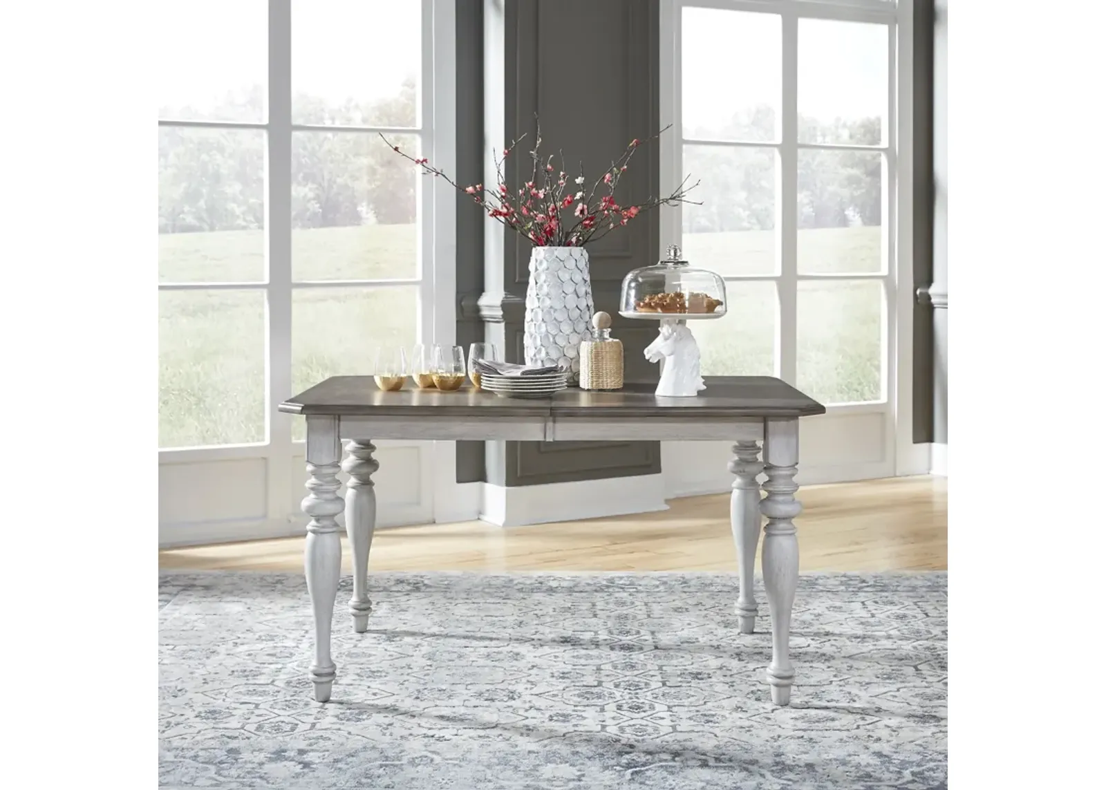 Ocean Isle White/Pine Gathering Height Table