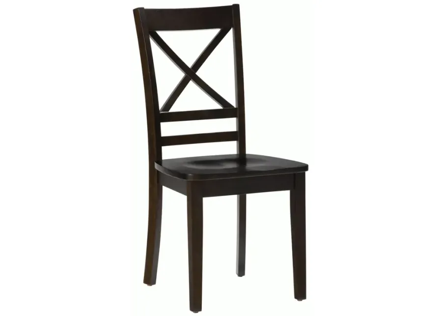 Simplicity Espresso X-Back Side Chair