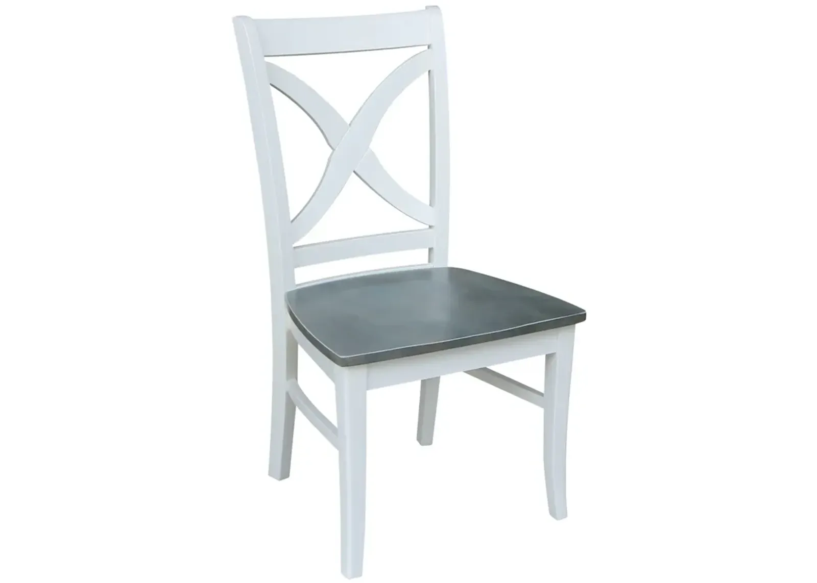 Cosmopolitan Heather Gray/White Salerno Side Chair