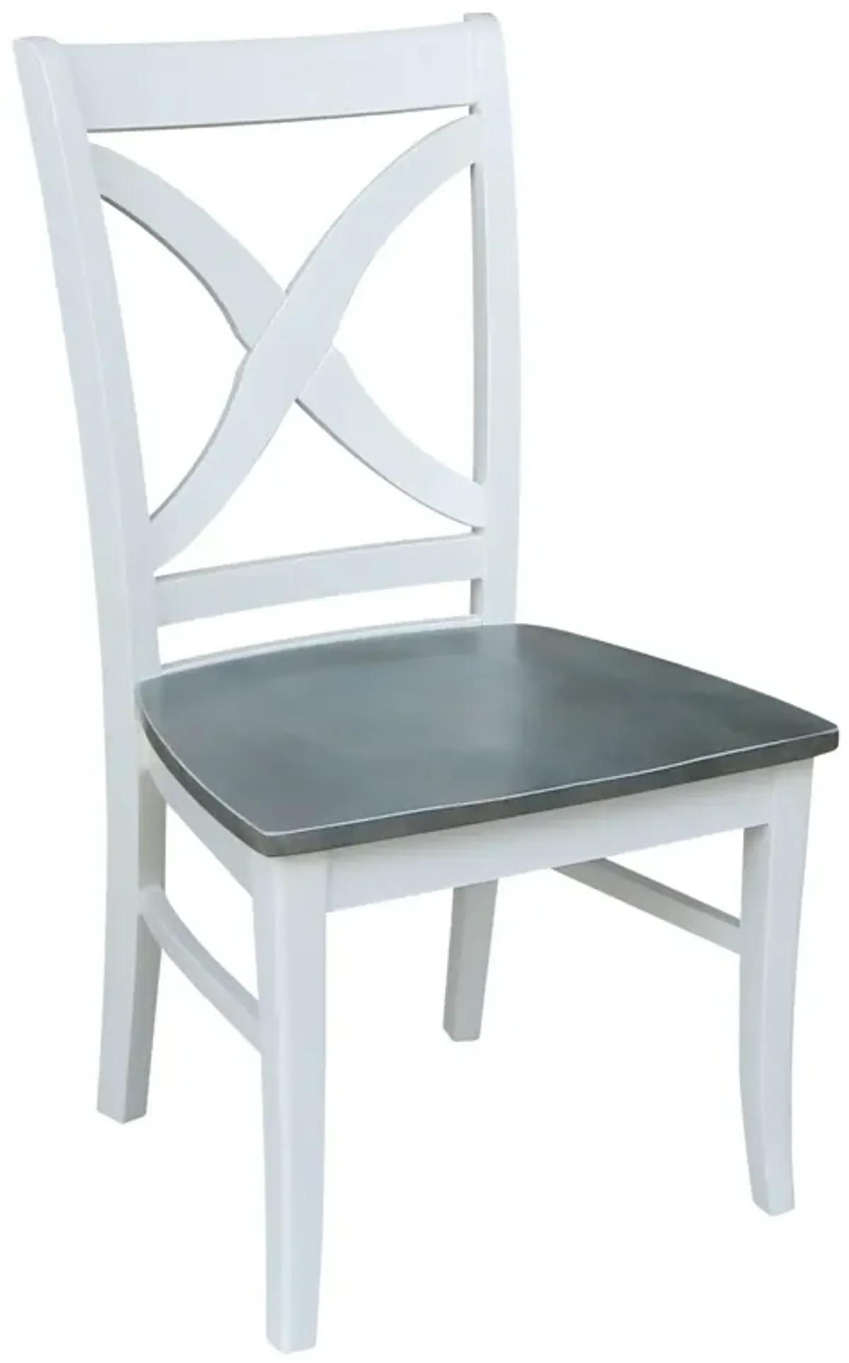 Cosmopolitan Heather Gray/White Salerno Side Chair