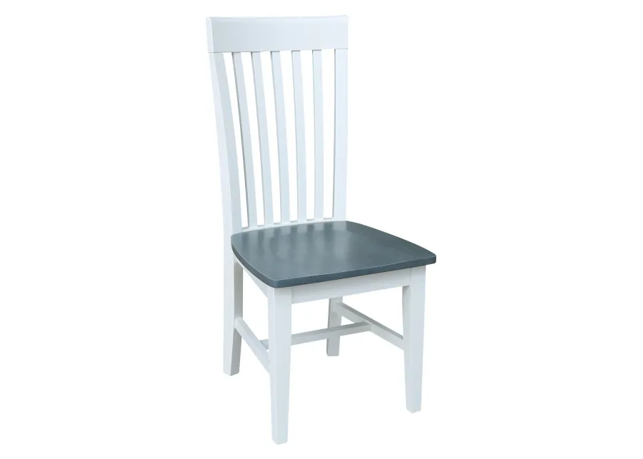 Cosmopolitan Heather Gray/White Mission Side Chair