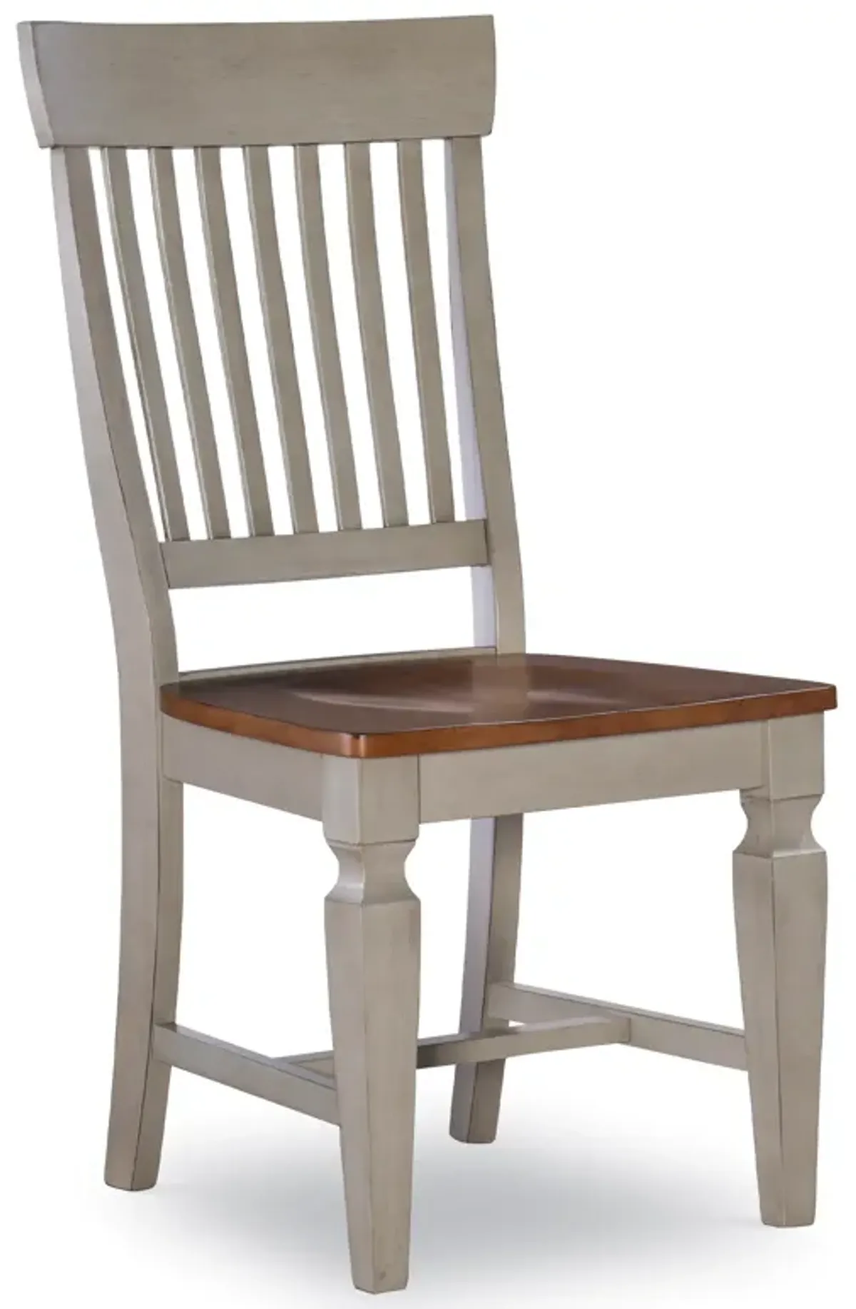 Vista Hickory/Stone Slatback Side Chair