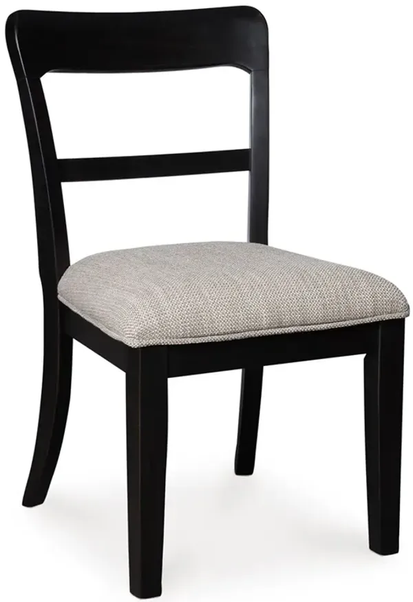 Country Manor Black Upholstered Bistro Chair