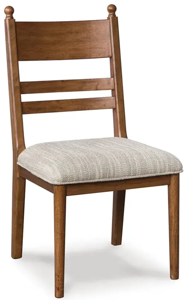 Country Manor Brown Ladderback Upholstered Side Chair