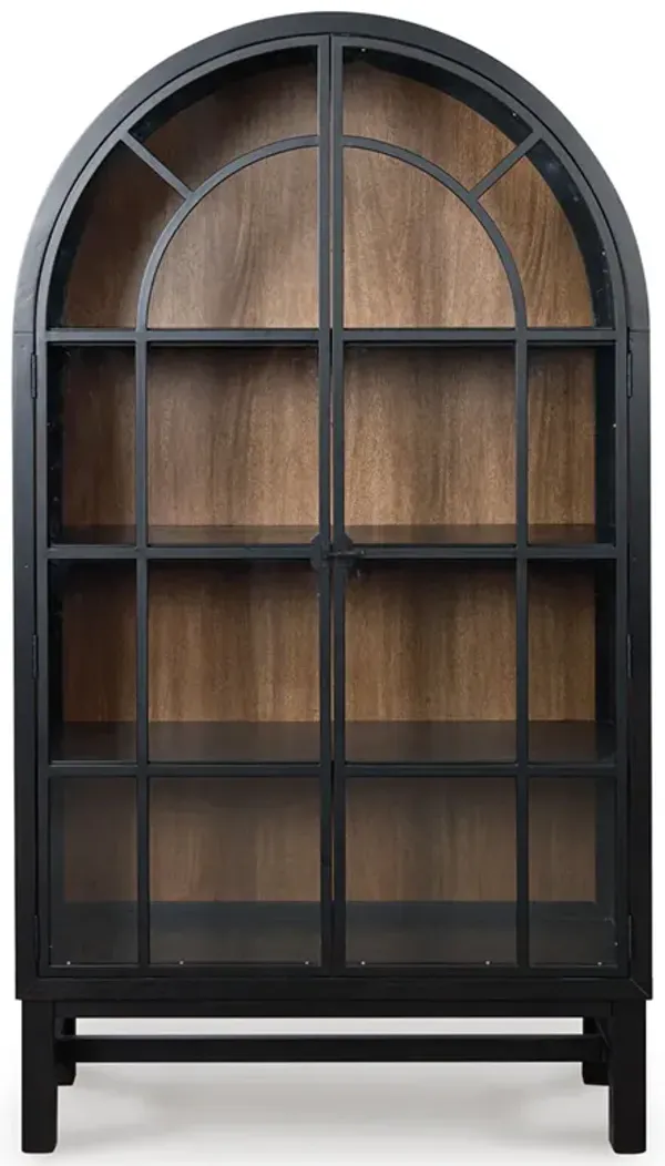 Country Manor Black Arched Display Cabinet
