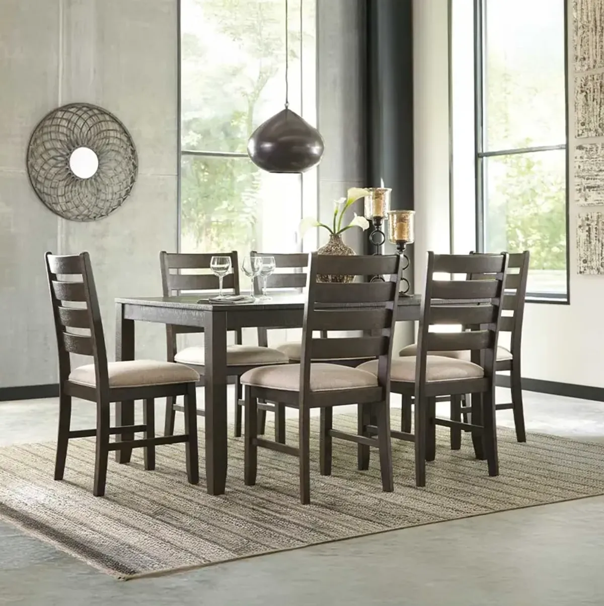 Rokane 7 Piece Dining Set (Table w/ 6 Chairs)