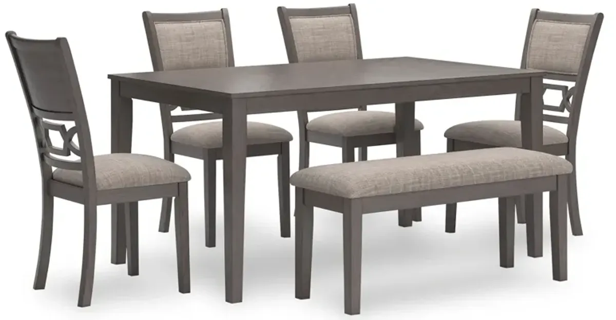 Wrenning 6 Piece Dining Set (Table with 4 Side Chairs and Bench)