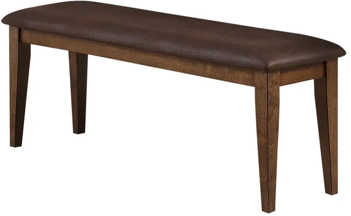 Nutmeg Mango Upholstered Bench