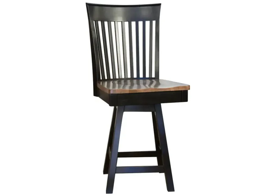 Amish Driftwood Abbey Dinette Carleton Swivel Stool