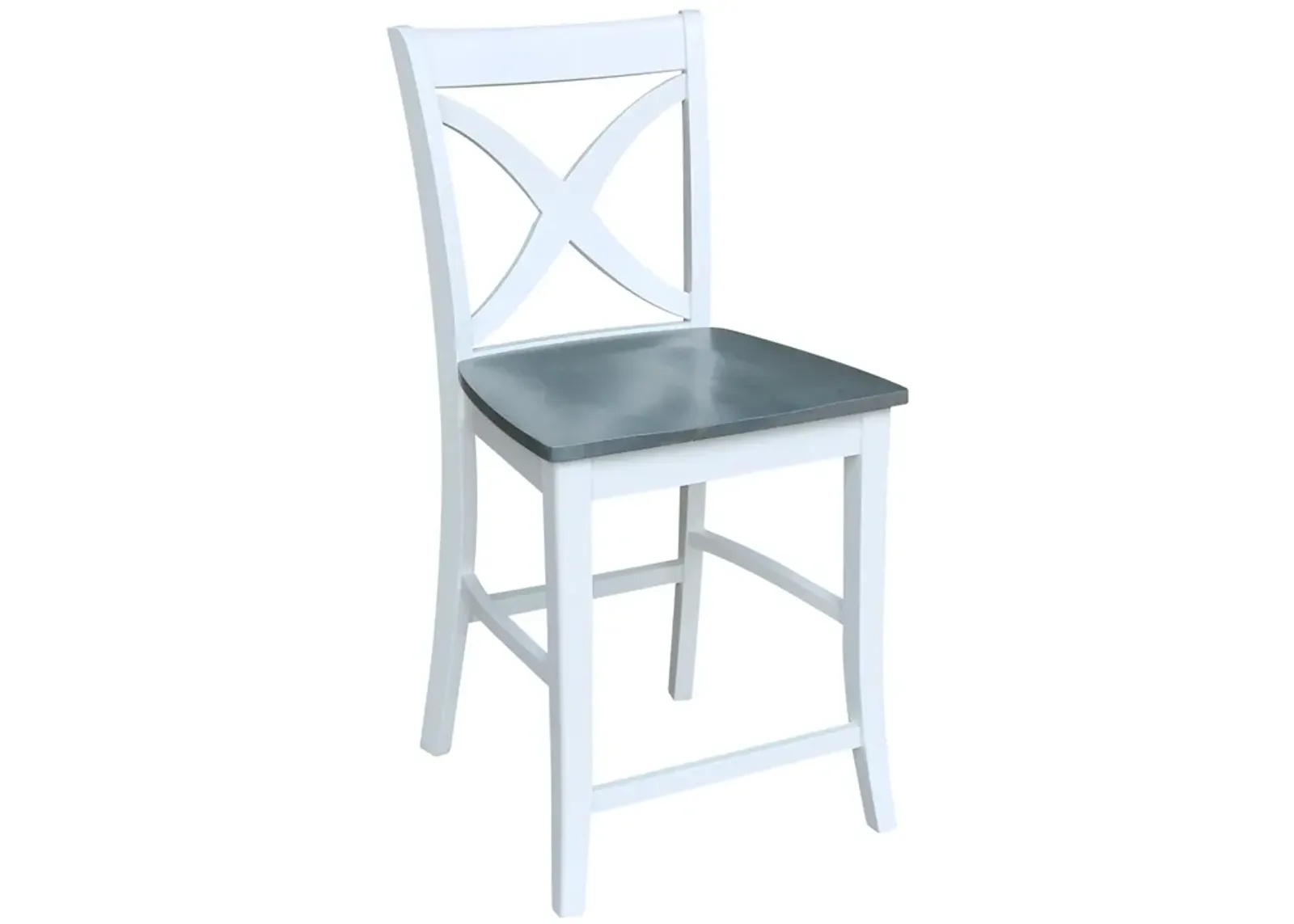 Cosmopolitan Heather Gray/White Salerno Stool