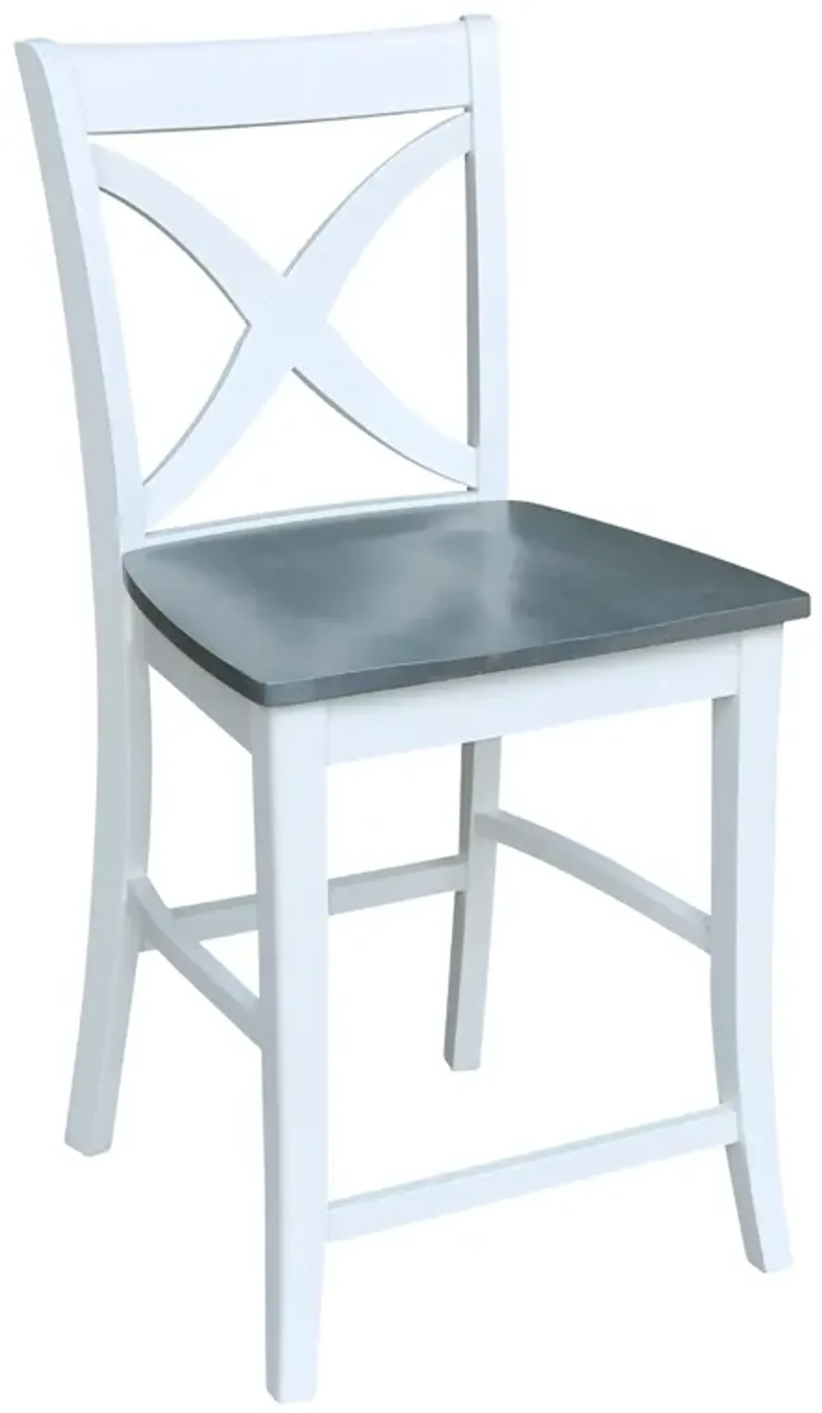 Cosmopolitan Heather Gray/White Salerno Stool