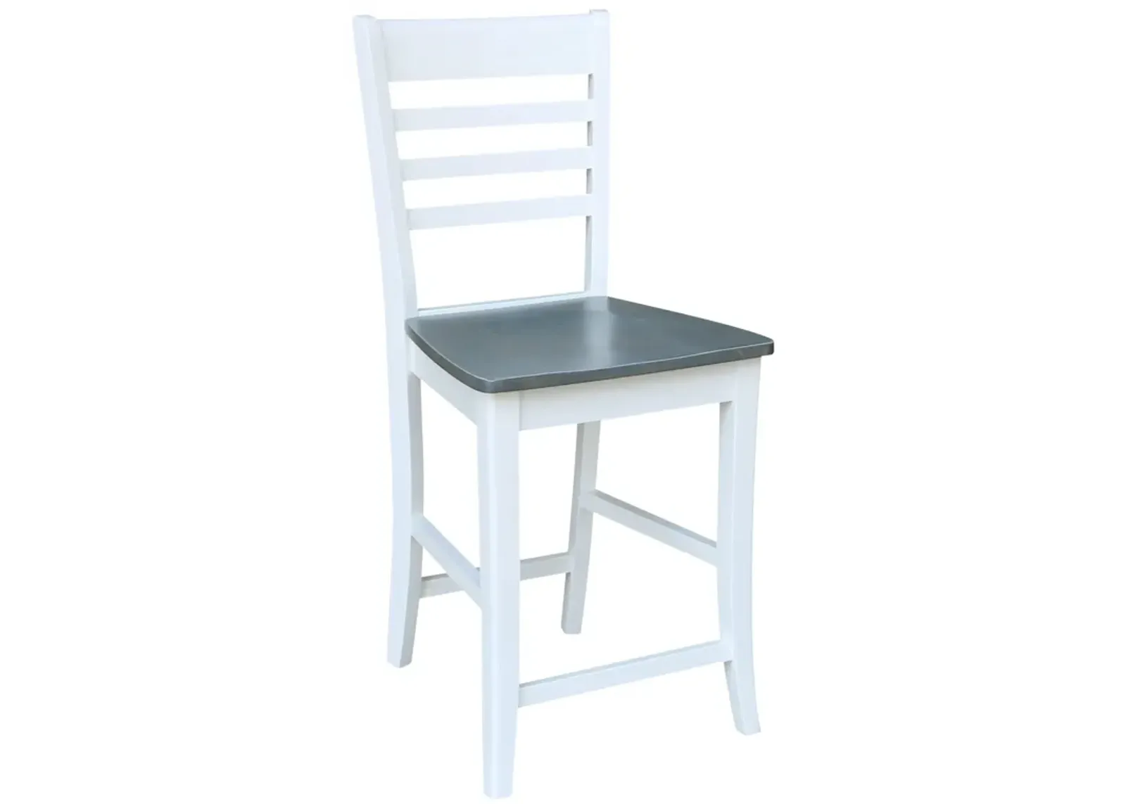 Cosmopolitan Heather Gray/White Roma Stool