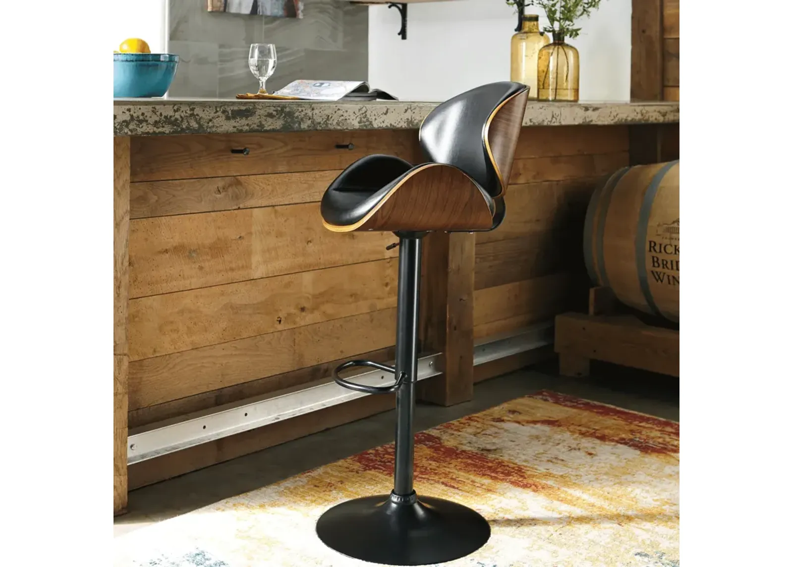 Contempo Tall Swivel Barstool with High Back