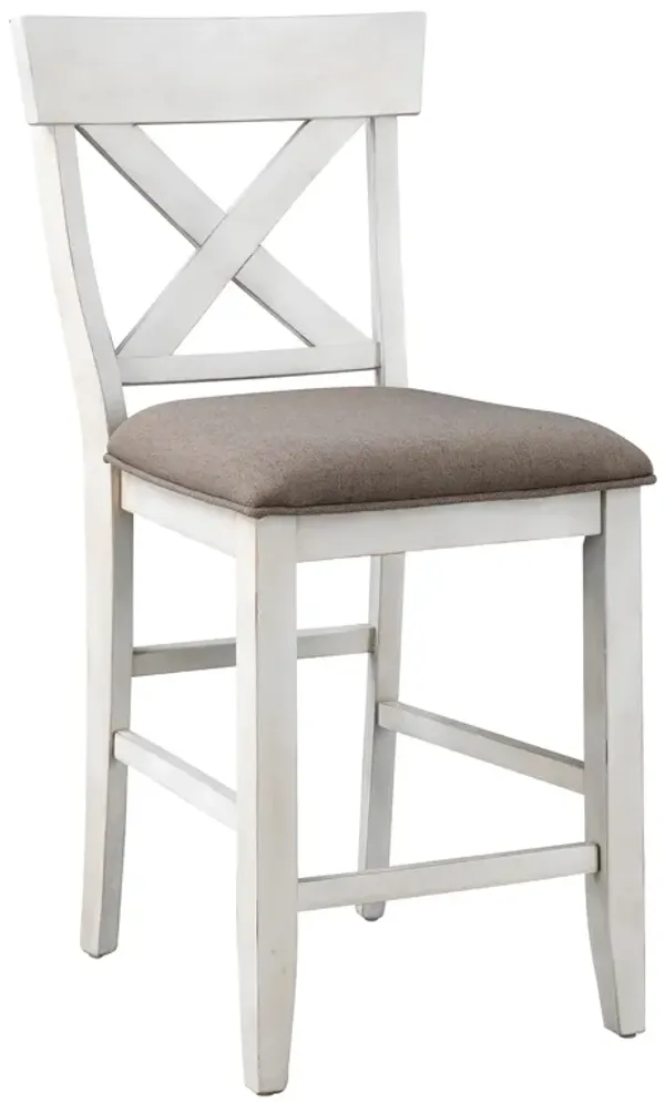 Bar Harbor White Counter Stool