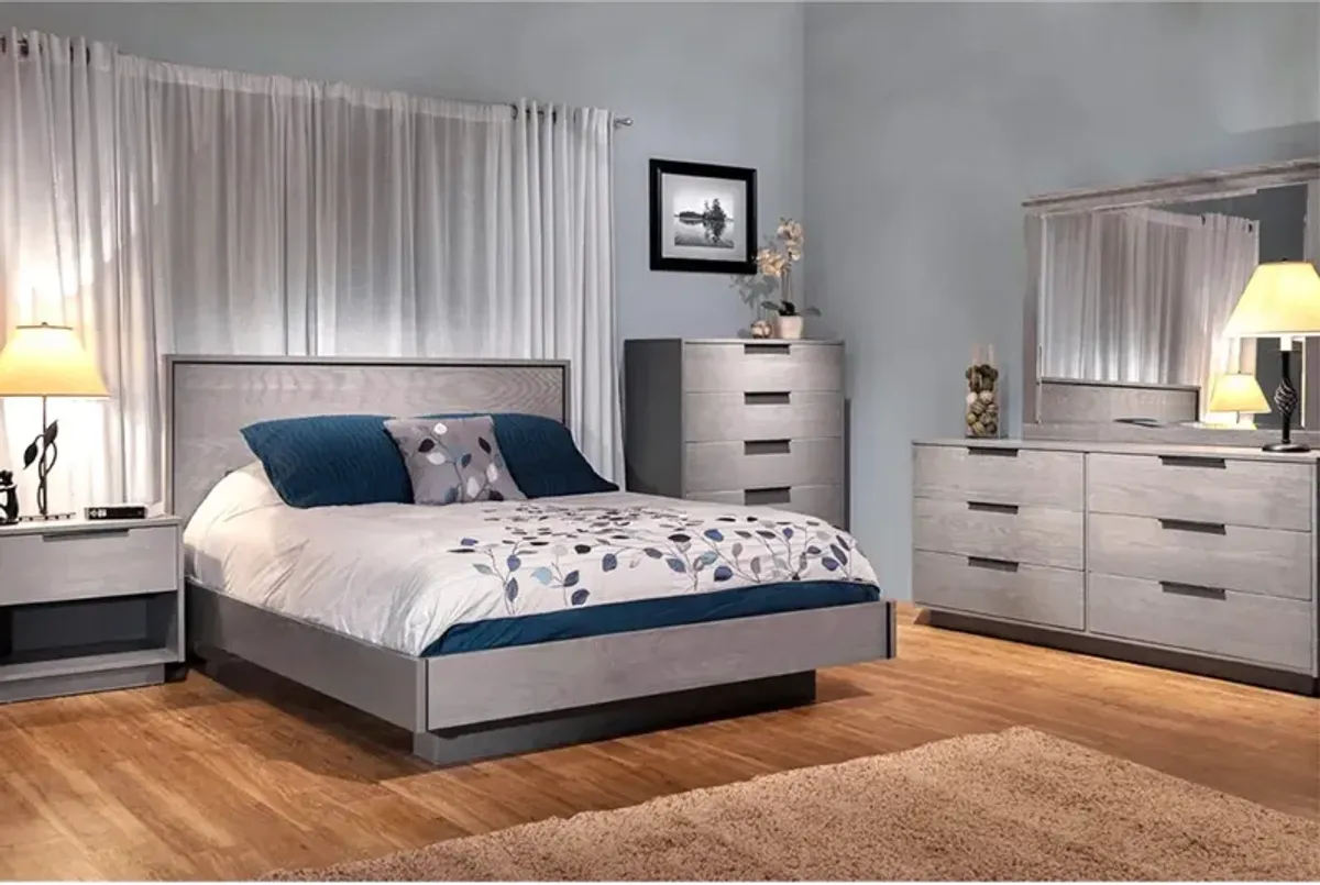 Sheffield Light Grey Platform Bed