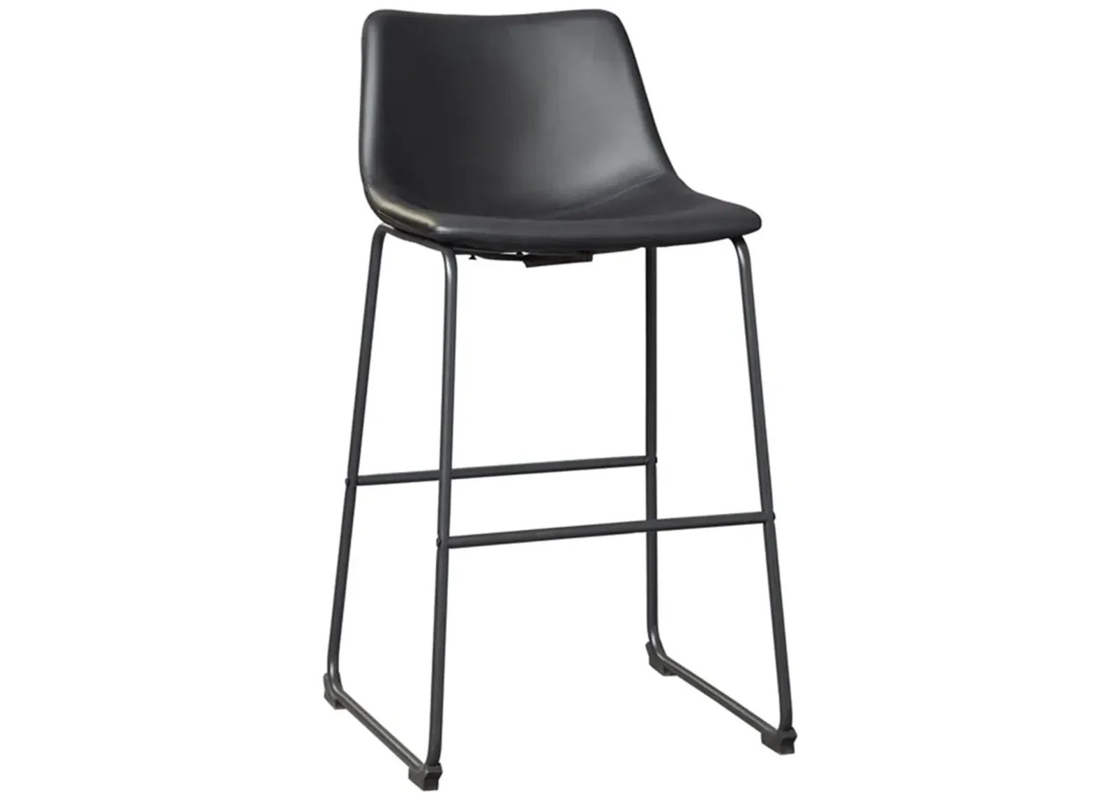 Centiar Black Upholstered Barstool