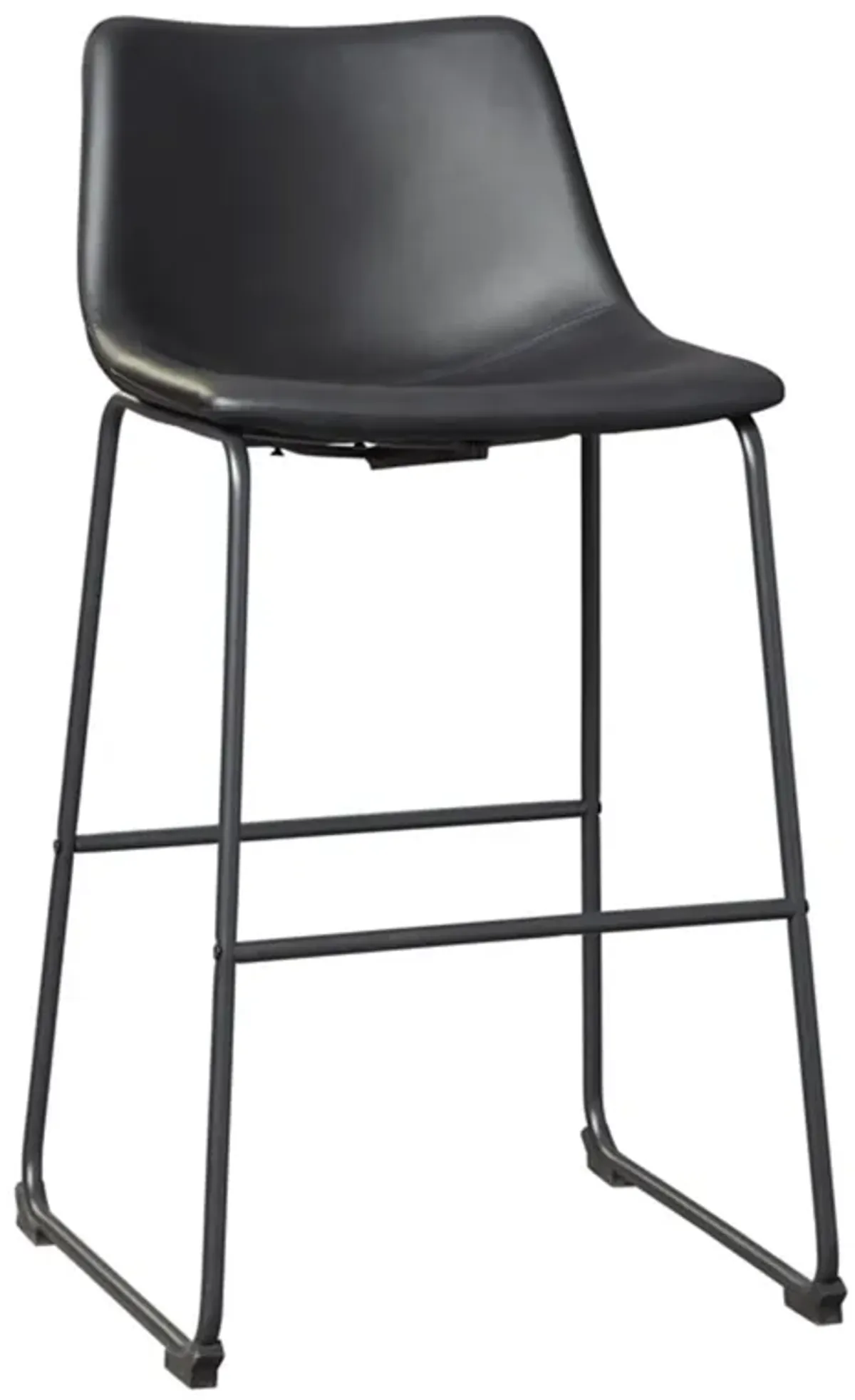 Centiar Black Upholstered Barstool