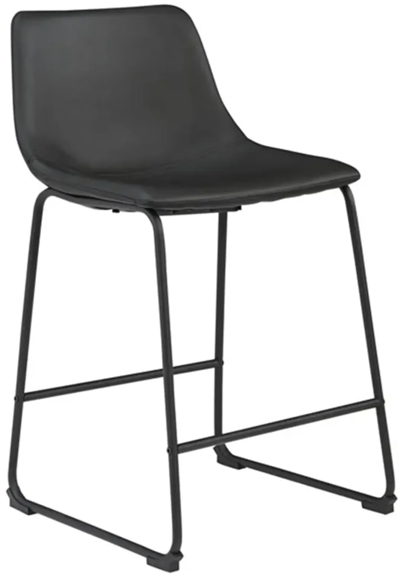 Centiar Black Upholstered Counter Stool