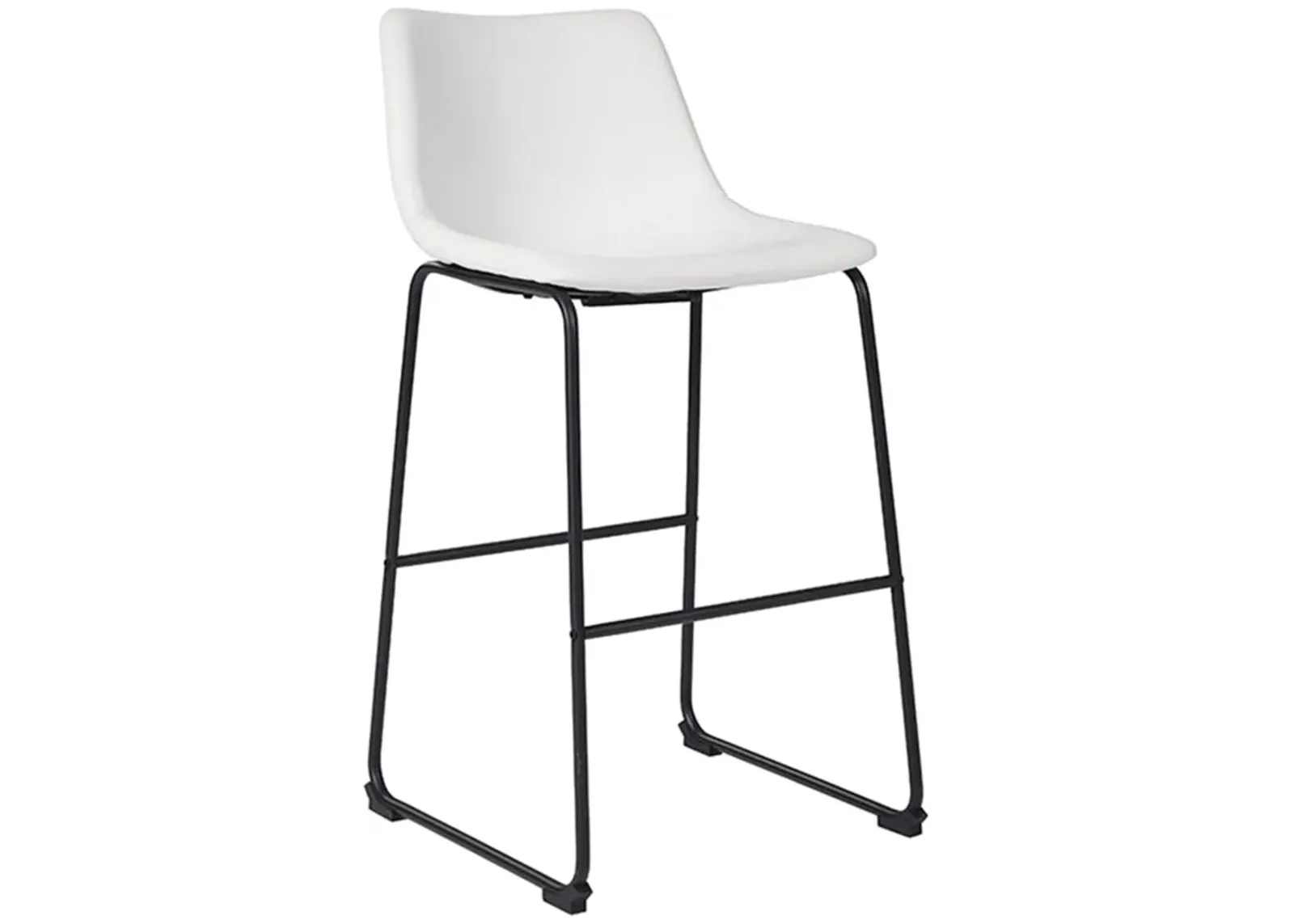 Centiar White Upholstered Barstool