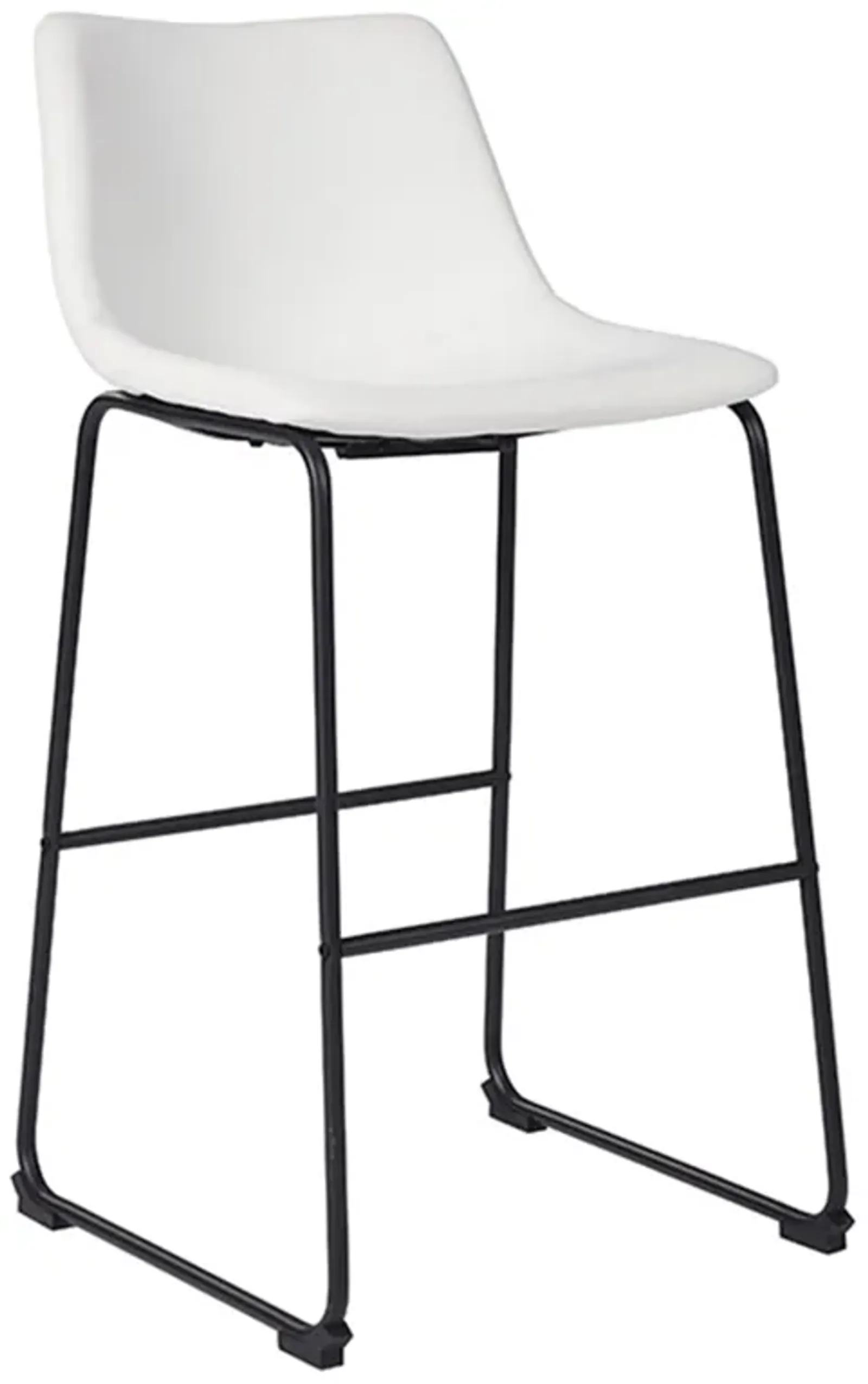 Centiar White Upholstered Barstool