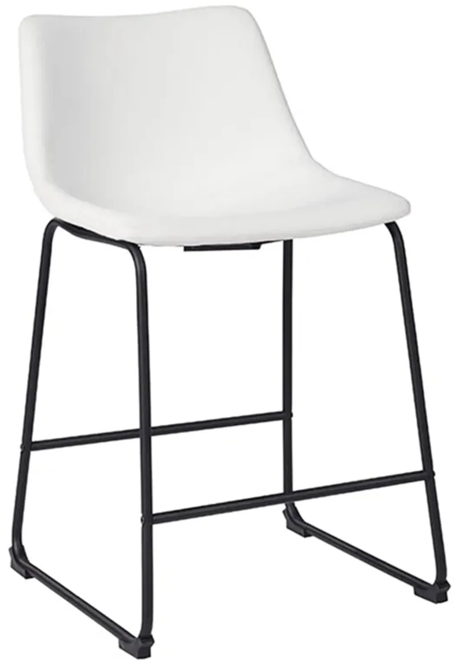 Centiar White Upholstered Counter Stool