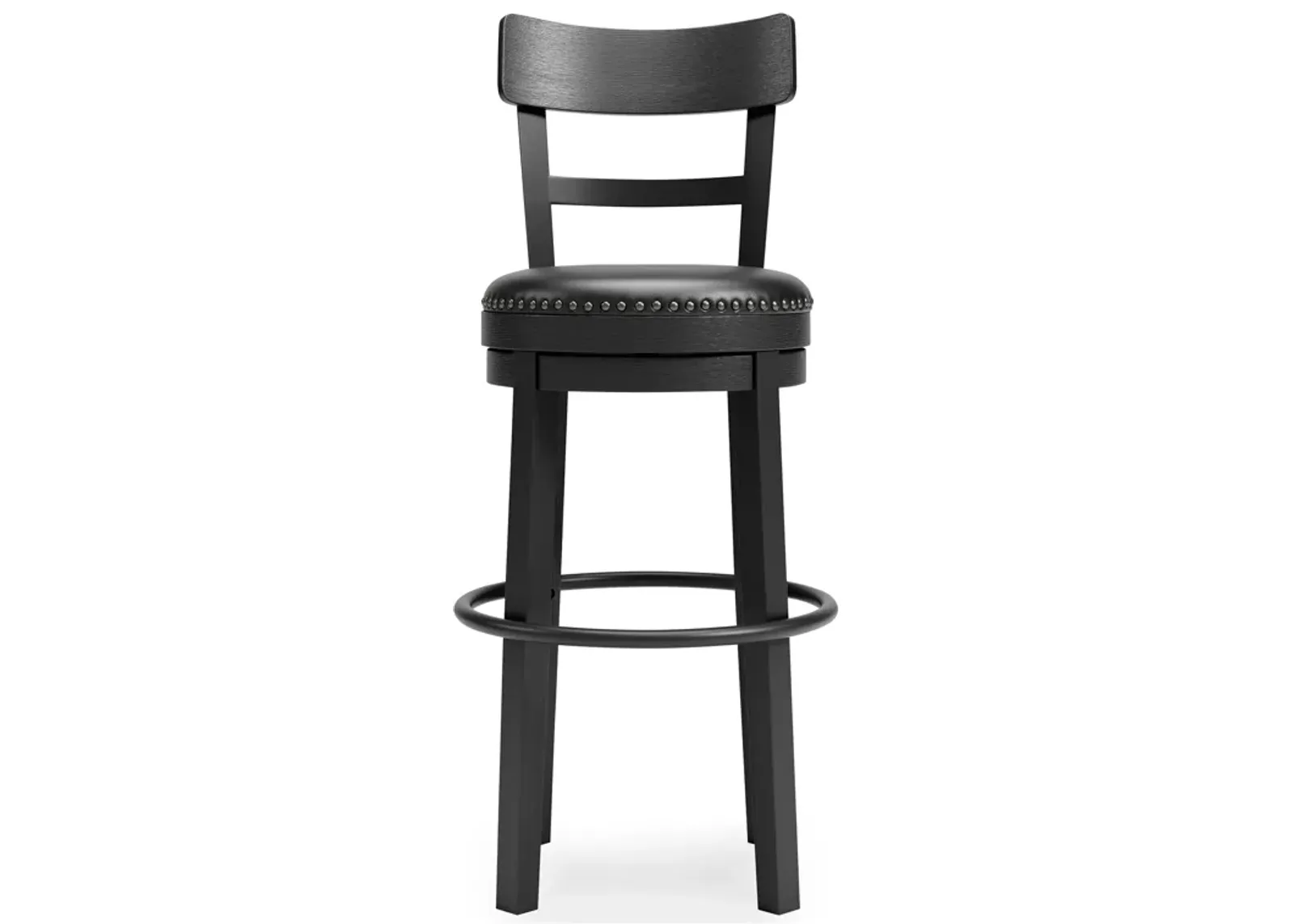 Valebeck Black Upholstered Barstool