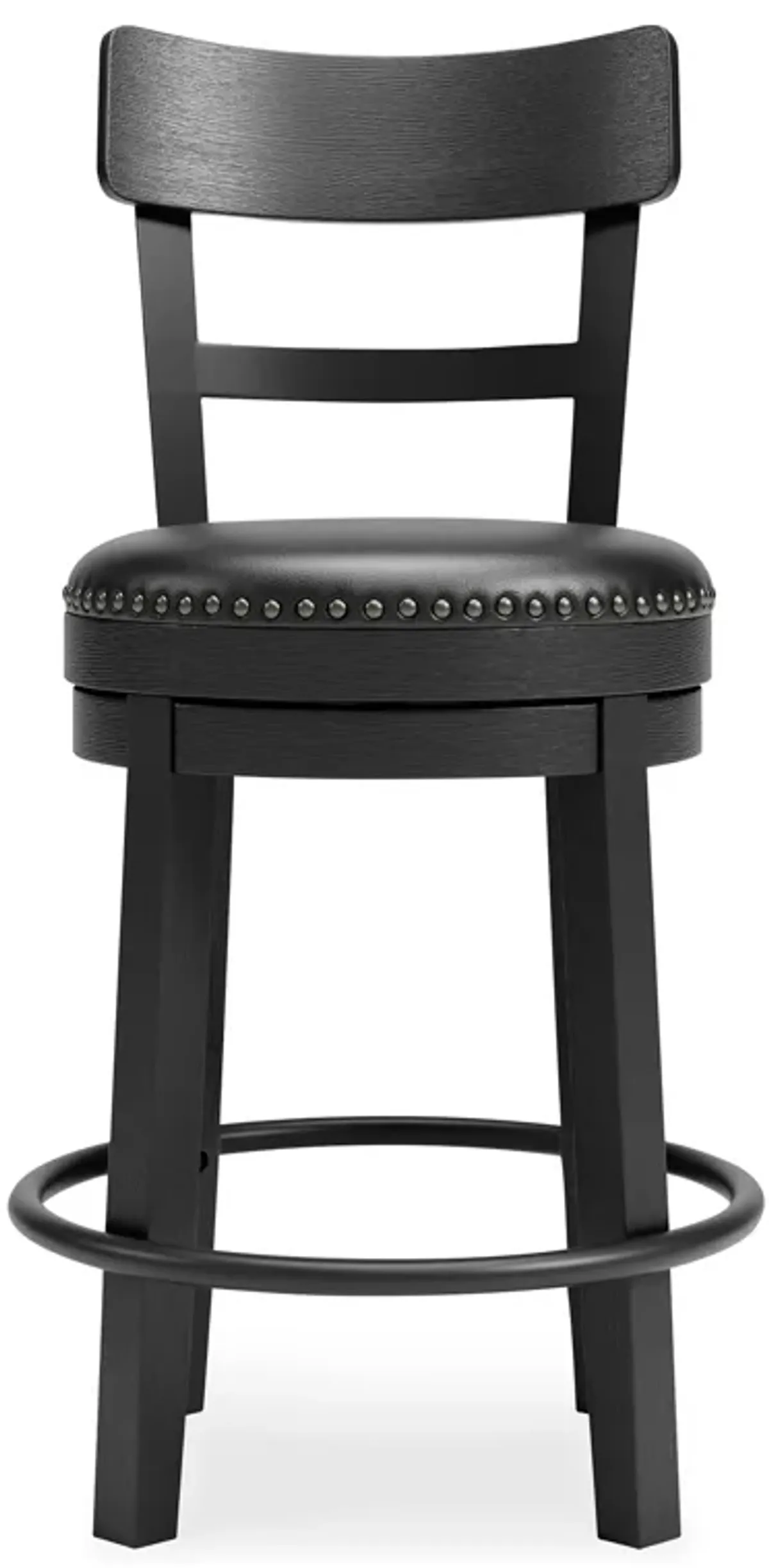 Valebeck Black Upholstered Counter Stool