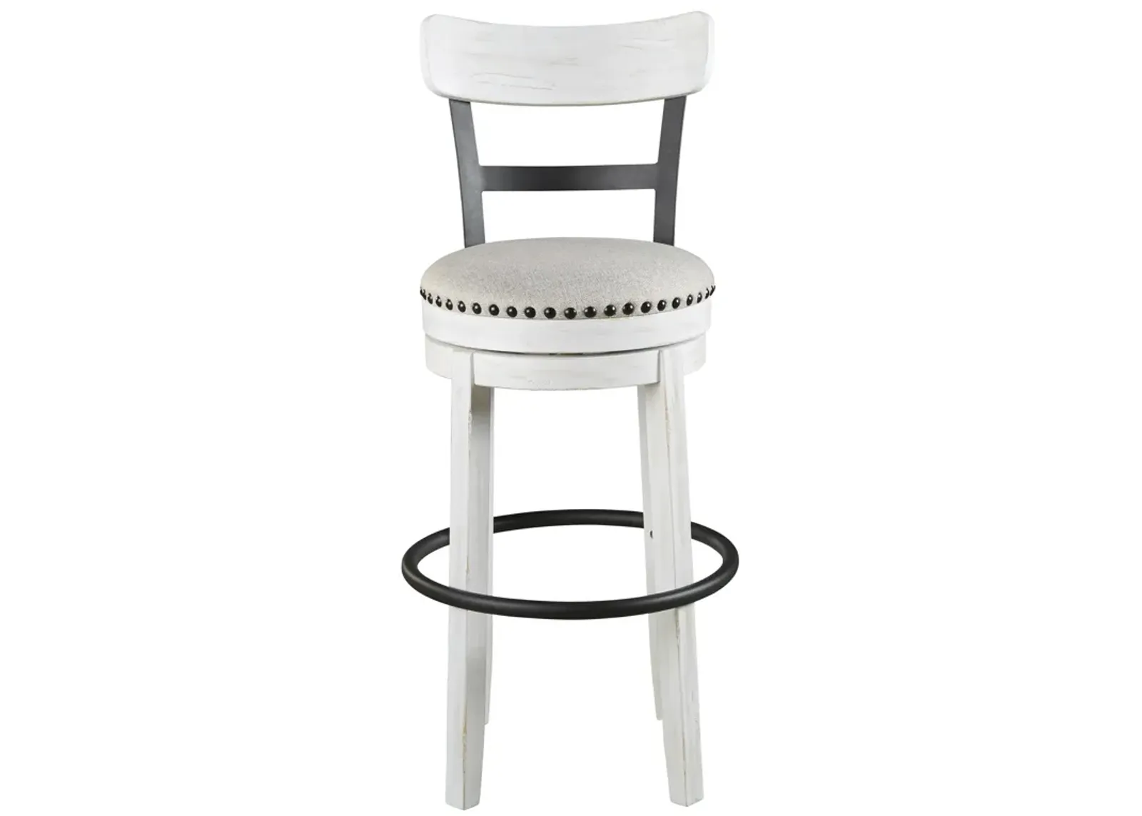 Valebeck White Upholstered Barstool