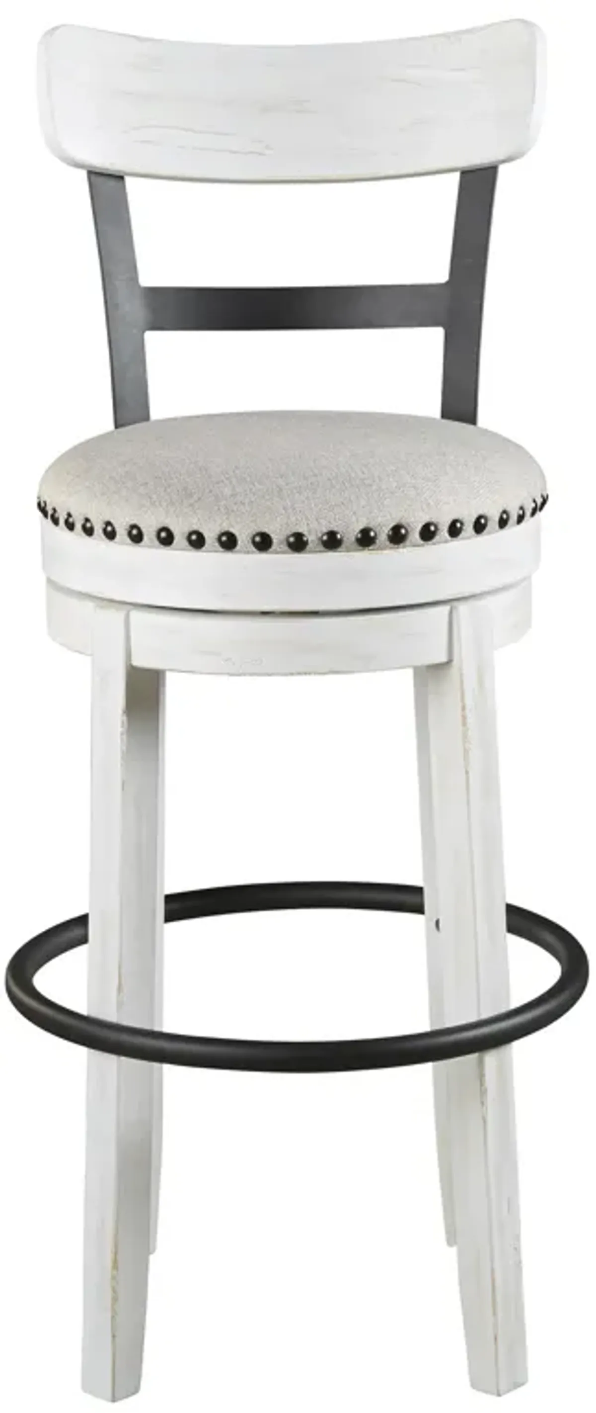 Valebeck White Upholstered Barstool