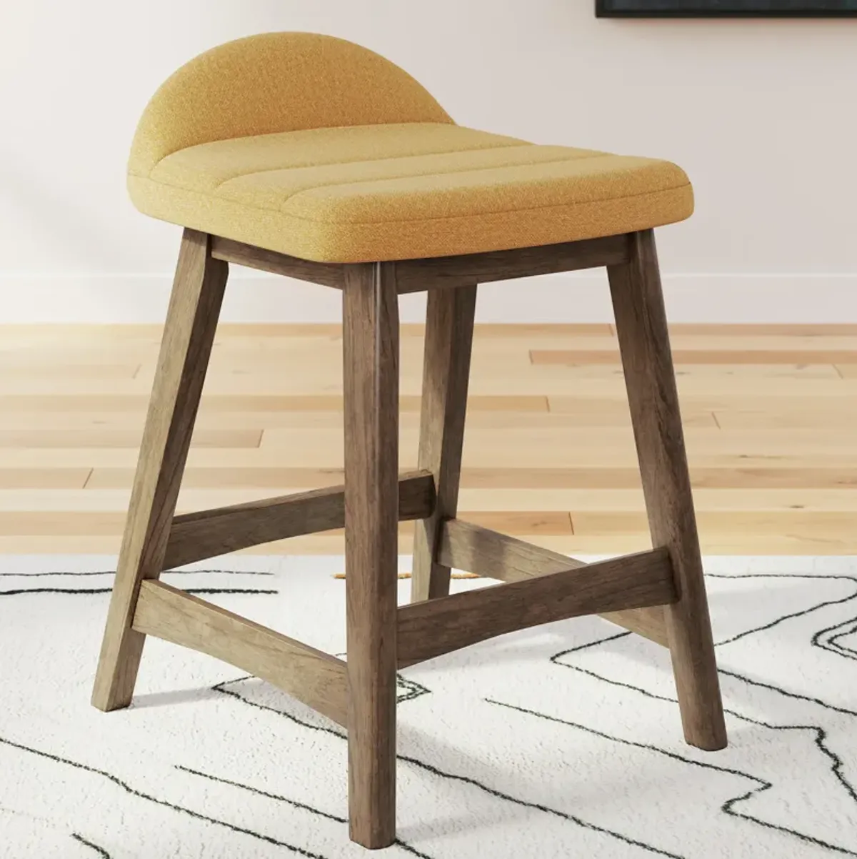 Lyncott Mustard Counter Height Stool