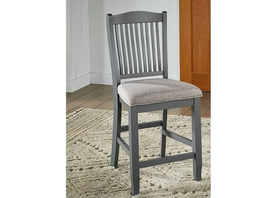 Port Townsend Slat Upholstered Stool