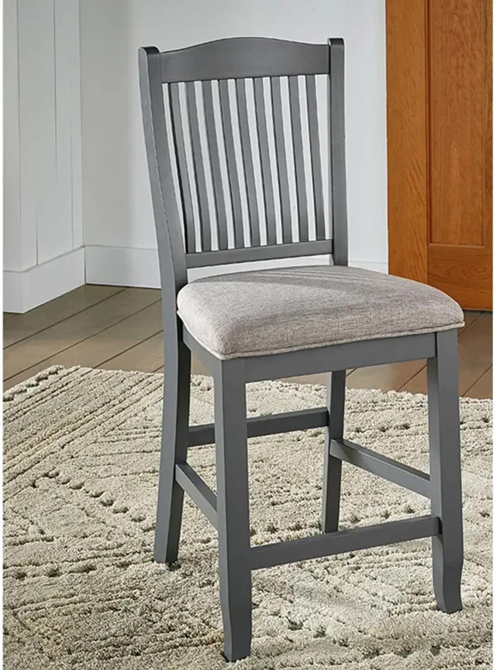 Port Townsend Slat Upholstered Stool